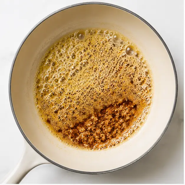 Step 1: Browning butter until golden and nutty