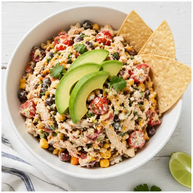 Step 4: Serve with avocado and tortilla chips