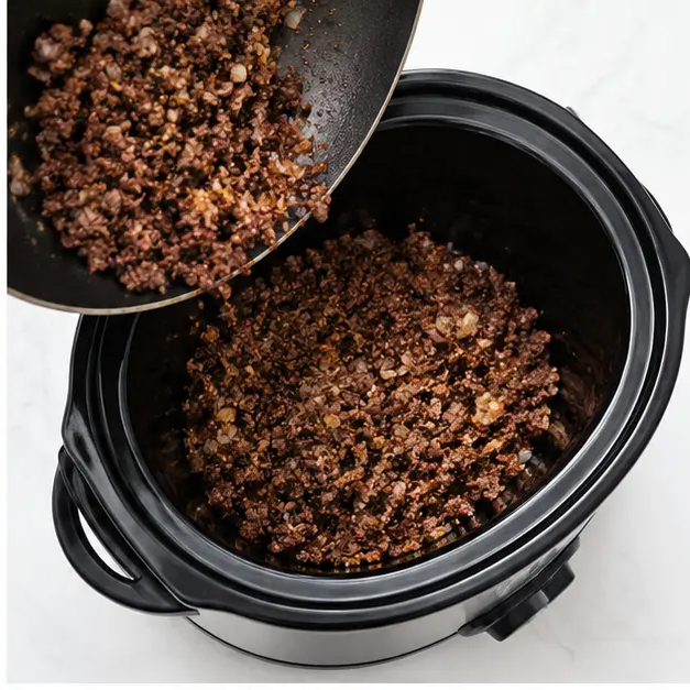 Step 2: Transferring to slow cooker