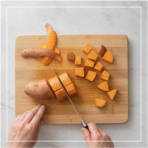 roasted sweet potatoes - step 1