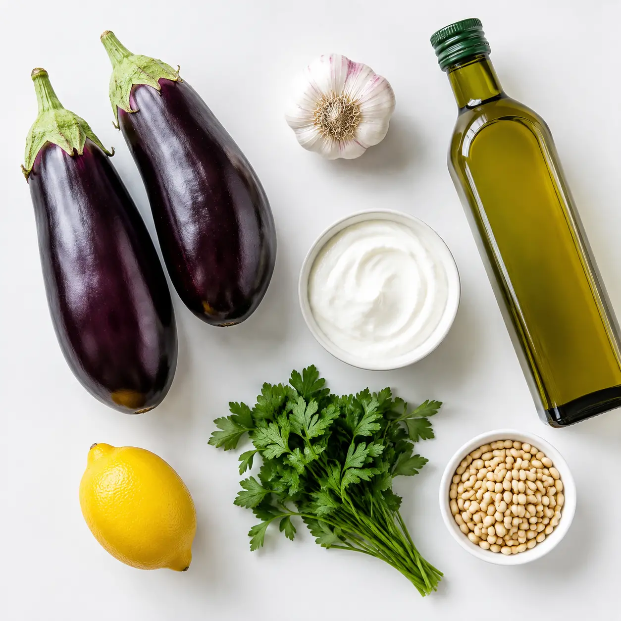 roasted eggplant dip - main ingredients
