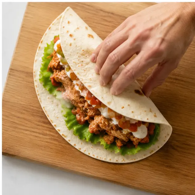 Step 4: Assemble and roll wraps