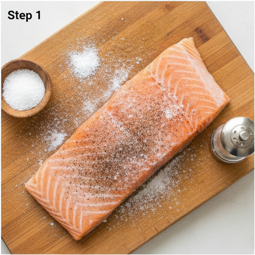 salmon pasta without cream - step 1
