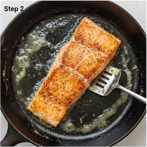 salmon pasta without cream - step 2