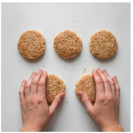 salmon patties with creamy lemon garlic sauce - step 2