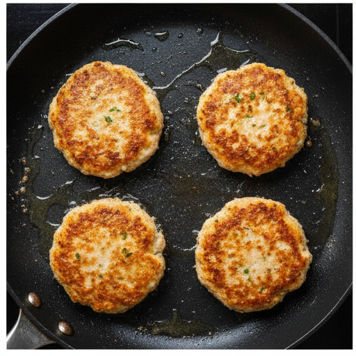 salmon patties with creamy lemon garlic sauce - step 3