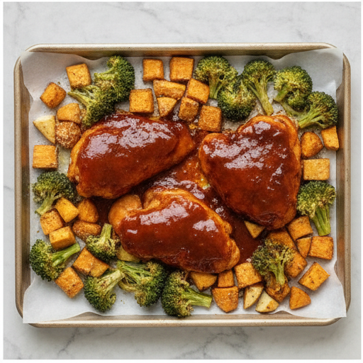sheet pan bbq chicken - step 3