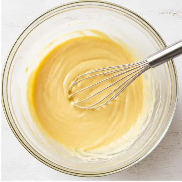 Step 2: Whisk creamy binding mixture