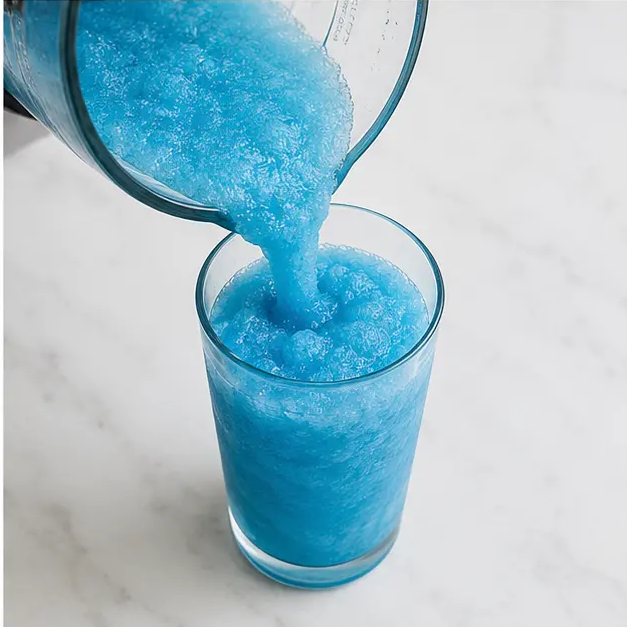 Step 4: Blend and pour the finished slushie