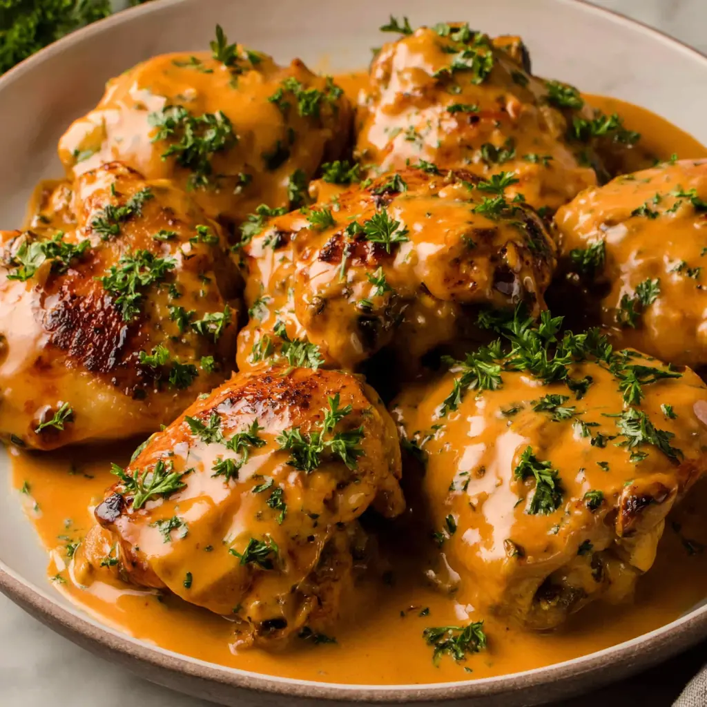 southern smothered chicken - final presentation