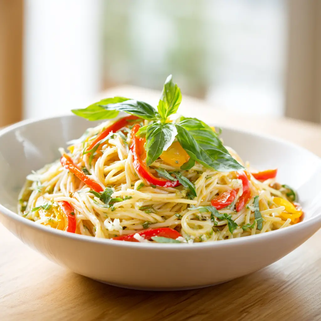 spaghetti salad - final presentation