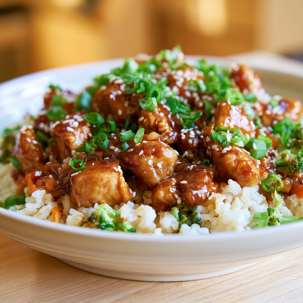 teriyaki chicken - final presentation