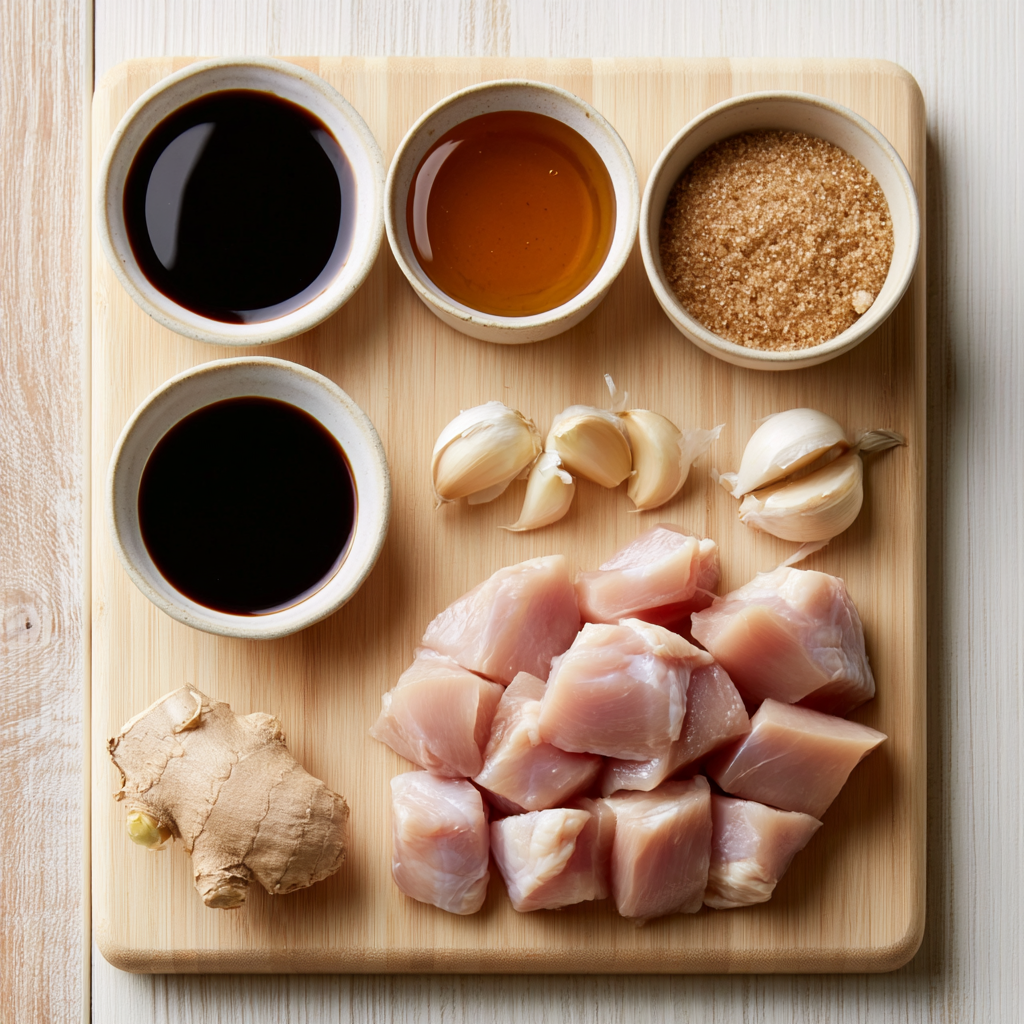 teriyaki chicken - main ingredients