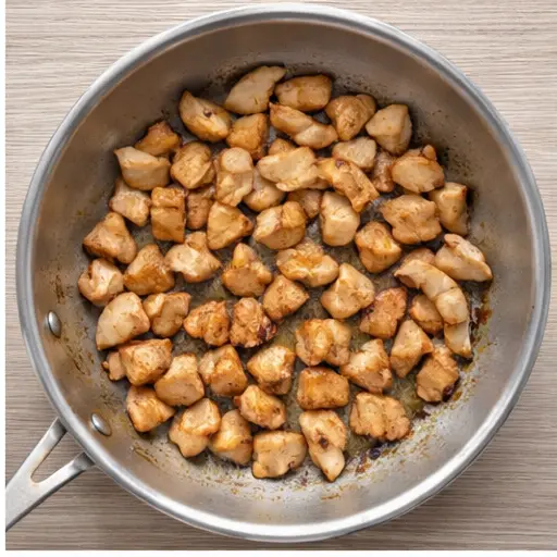 Step 2: Browning the chicken until golden