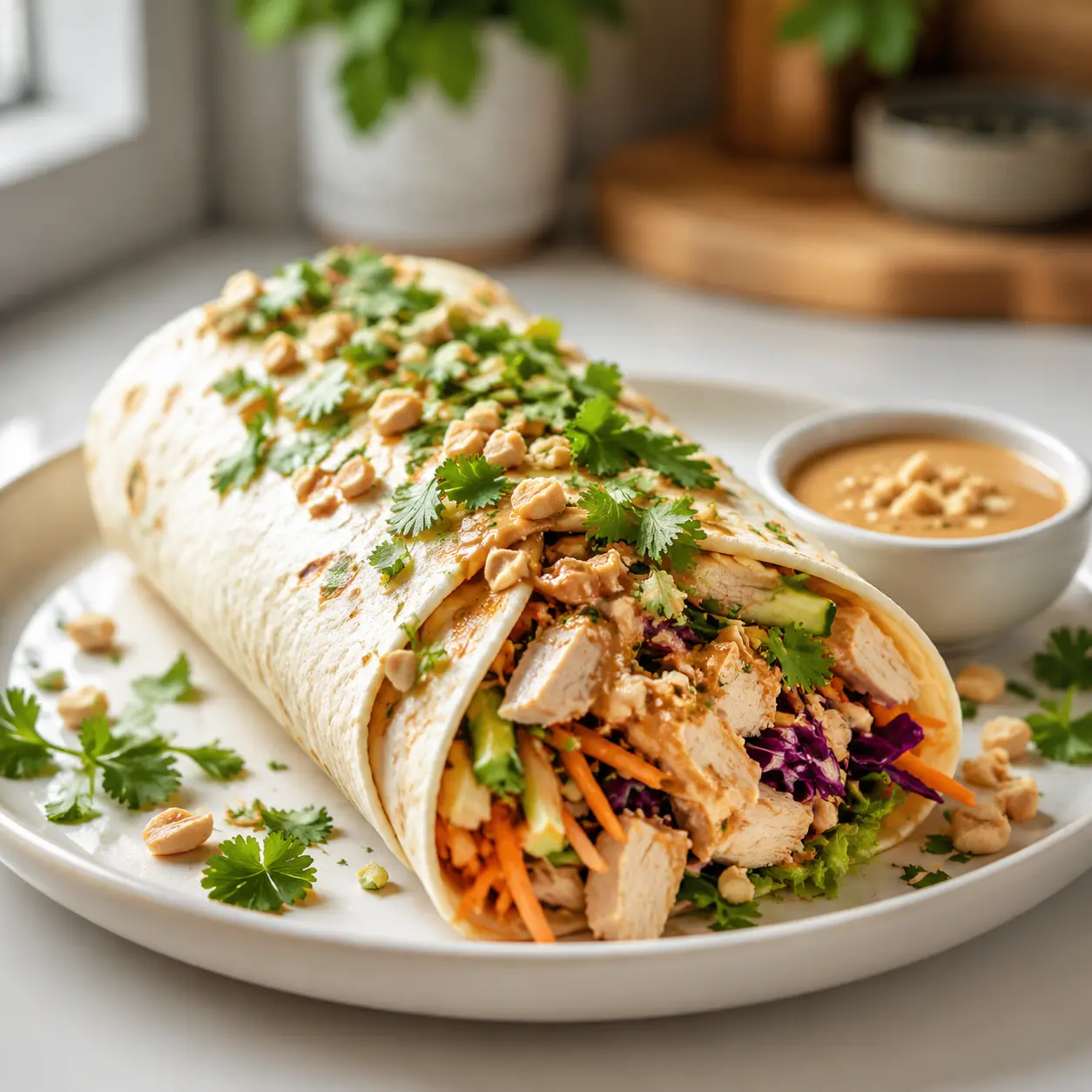 thai chicken wrap - final presentation