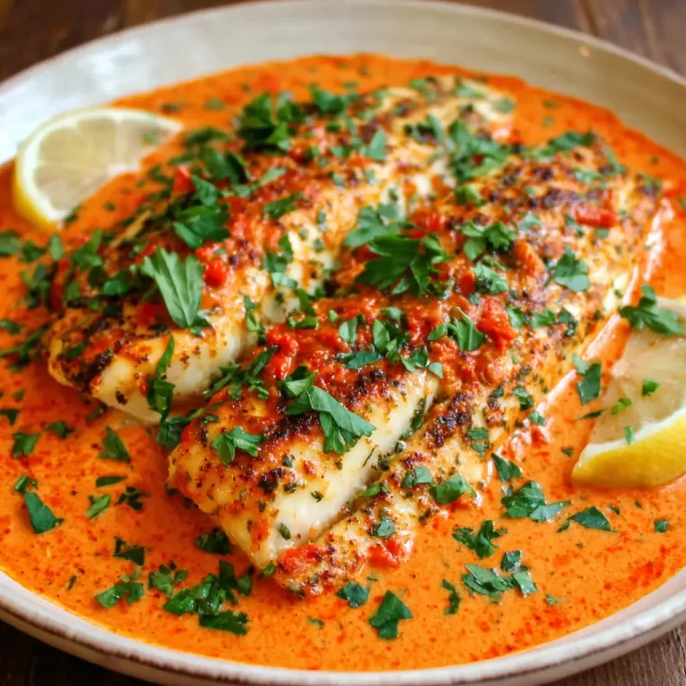 tilapia in roasted pepper sauce 463631195