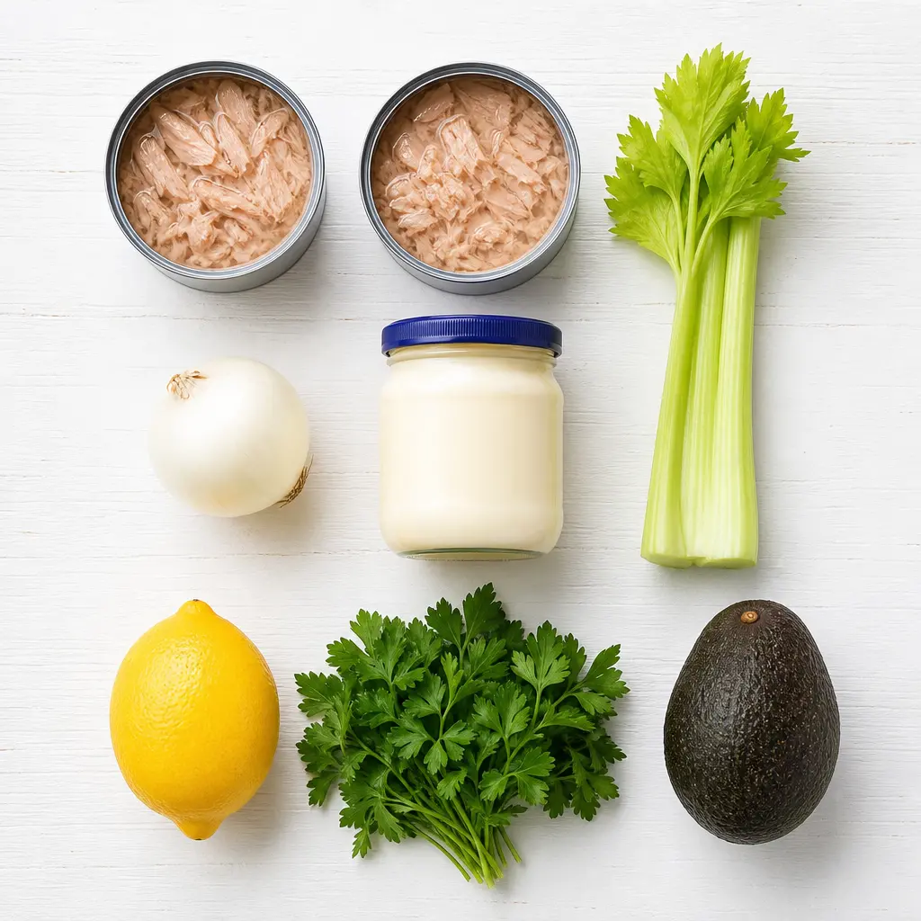 tuna salad recipe - main ingredients