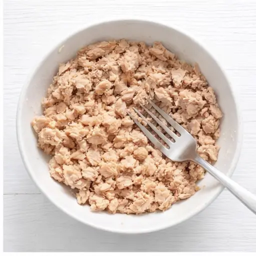 Step 2: Flake the tuna with a fork