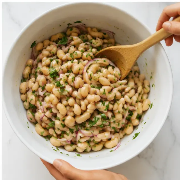 Step 4: Toss the salad with the vinaigrette