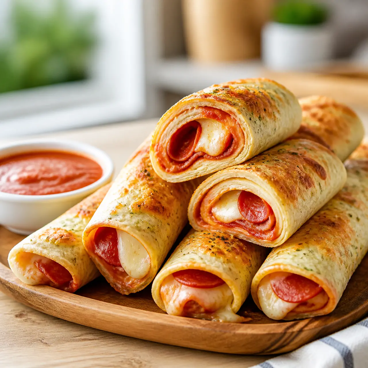 baked pizza wraps - final presentation