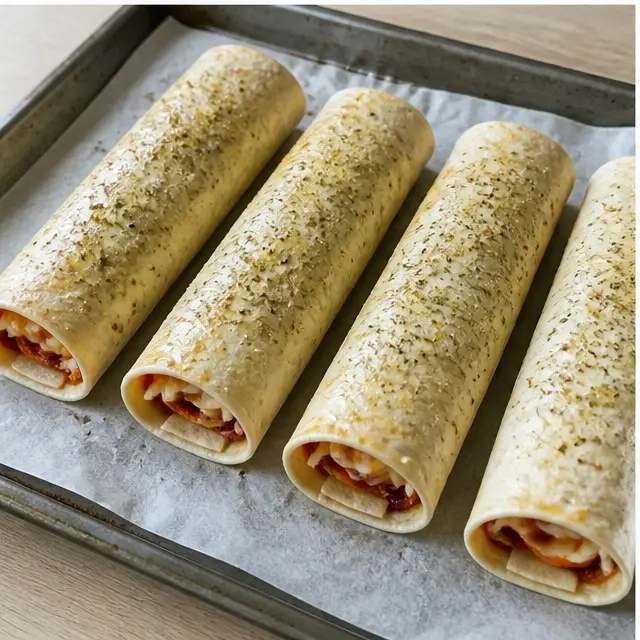 Step 3: Brush with oil and sprinkle garlic herb seasoning over the tops