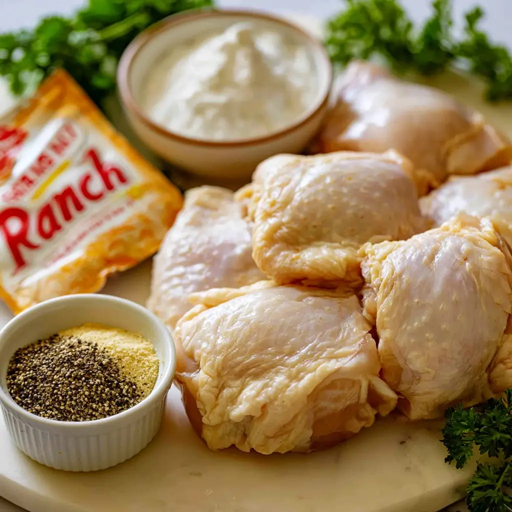 baked ranch chicken - main ingredients