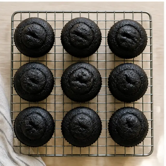 Bake the black cupcakes and cool completely