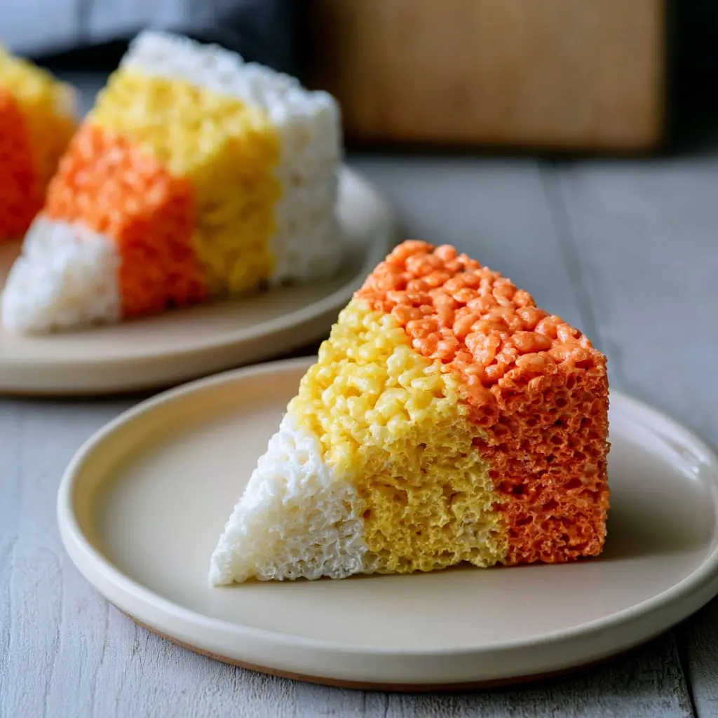 candy corn rice krispie treats - final presentation