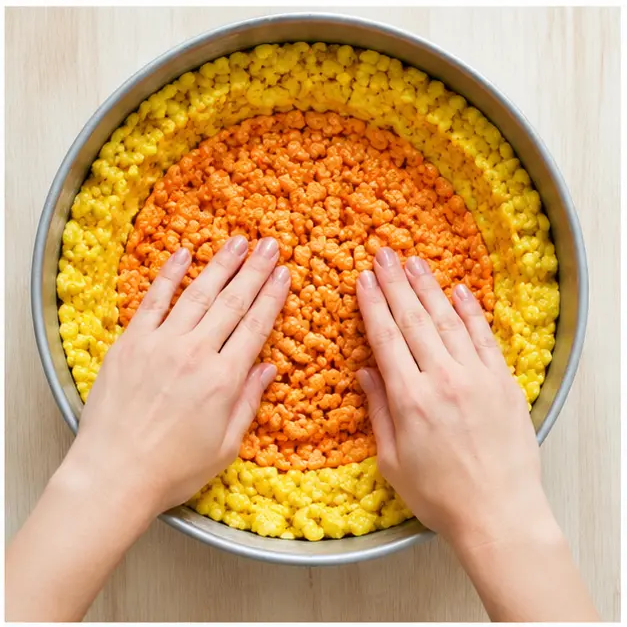 Step 3: Adding orange layer inside yellow ring