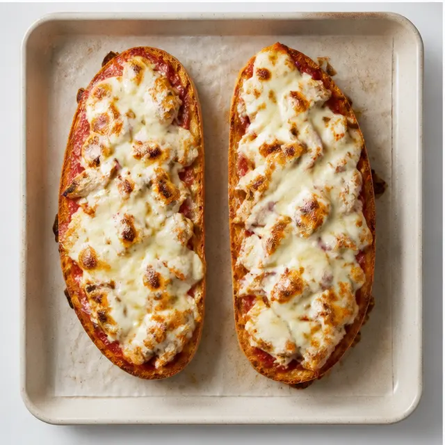 Step 3: Topping with fresh mozzarella and baking until bubbly