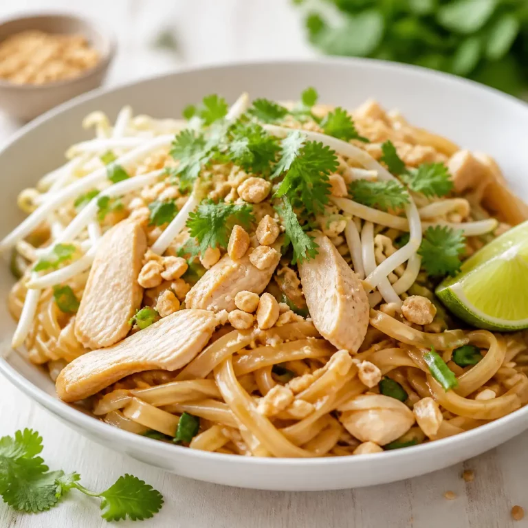 chicken pad thai 547869704