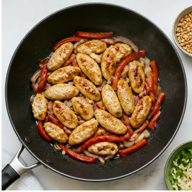 Step 2: Searing chicken and veggies