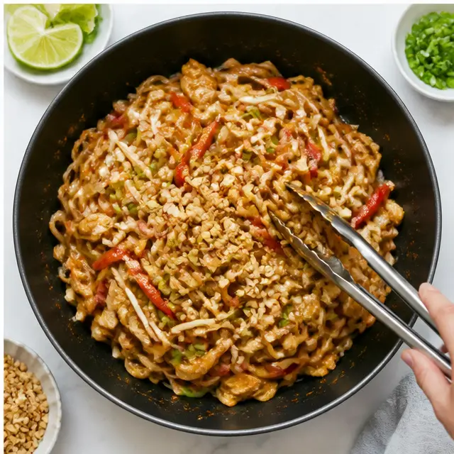 Step 4: Tossing everything in sauce