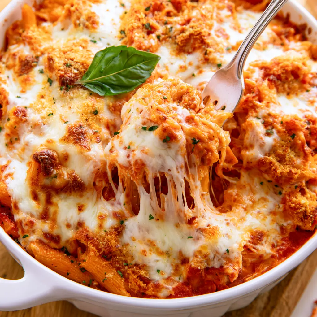 chicken parmesan casserole - final presentation