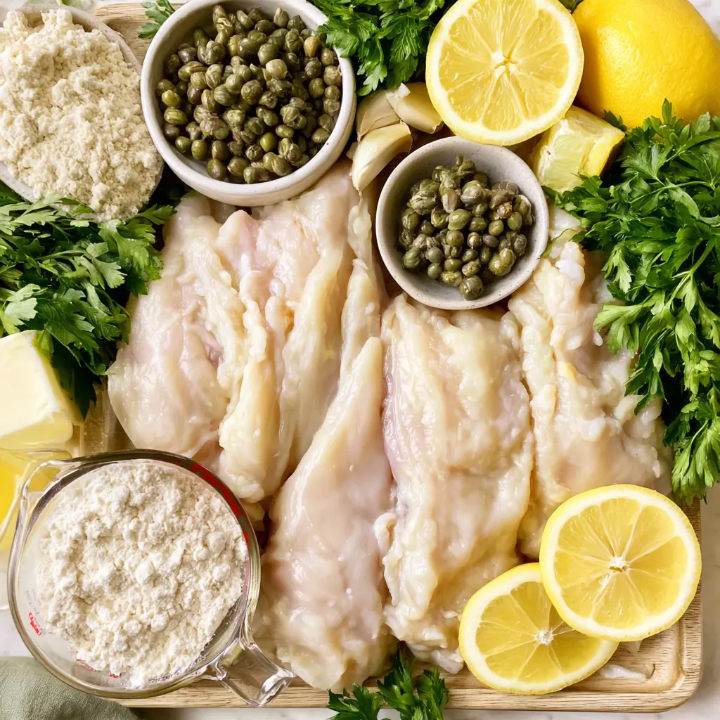 chicken piccata - main ingredients