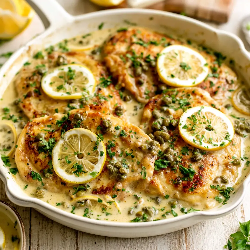 chicken piccata - final presentation
