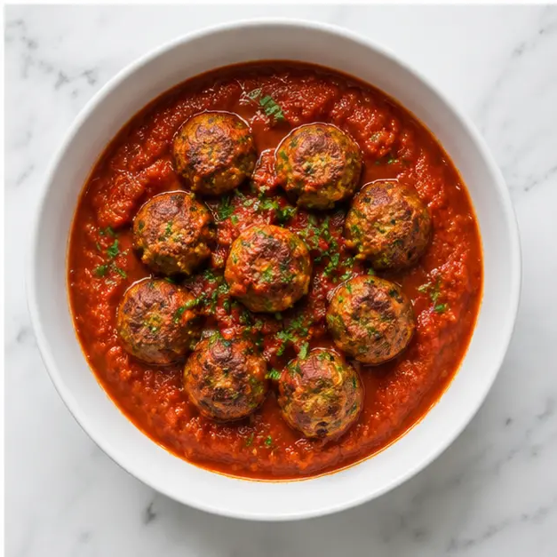 Step 4: Serve with marinara and fresh parsley