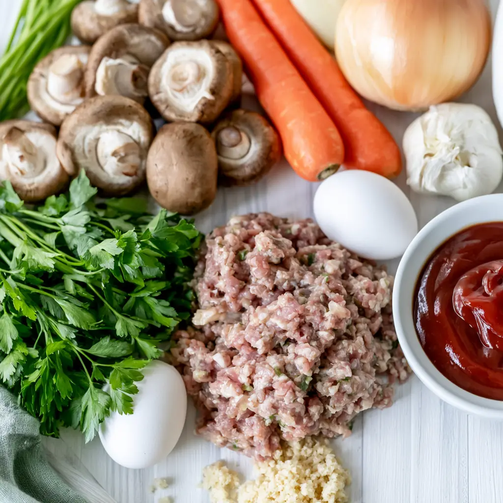 classic meatloaf - main ingredients