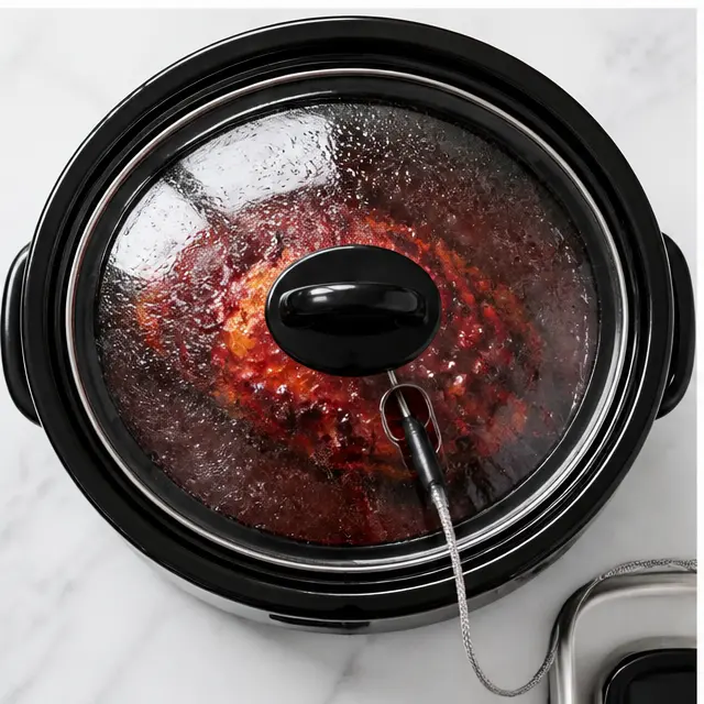 Step 3: Slow cooking with a temperature probe