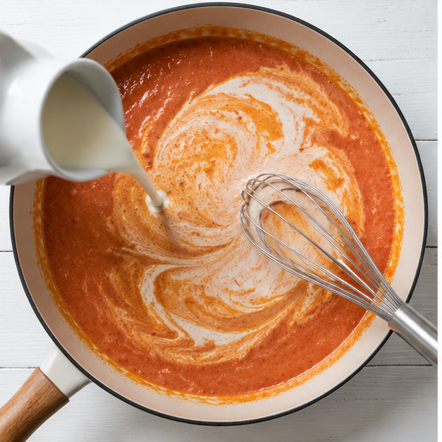creamy tomato pasta - step 3