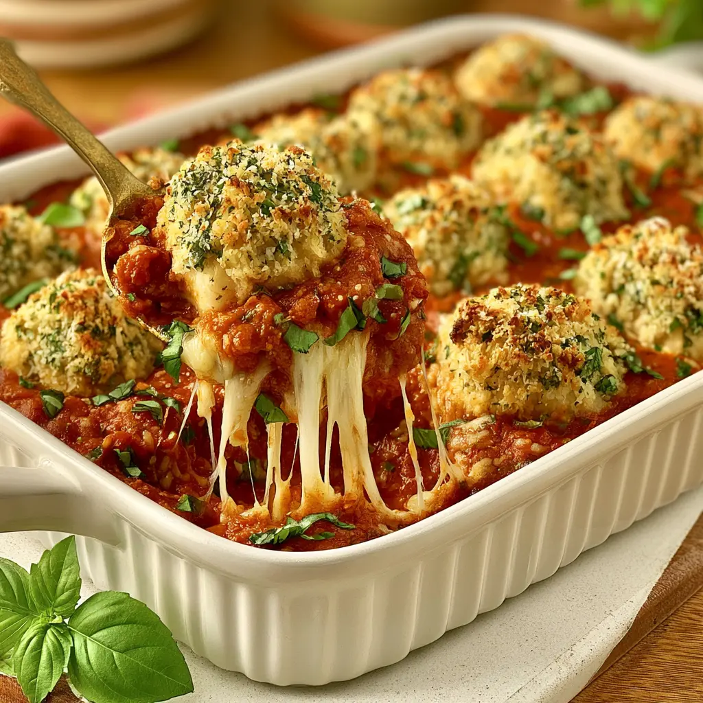 dump and bake chicken parmesan casserole - final presentation