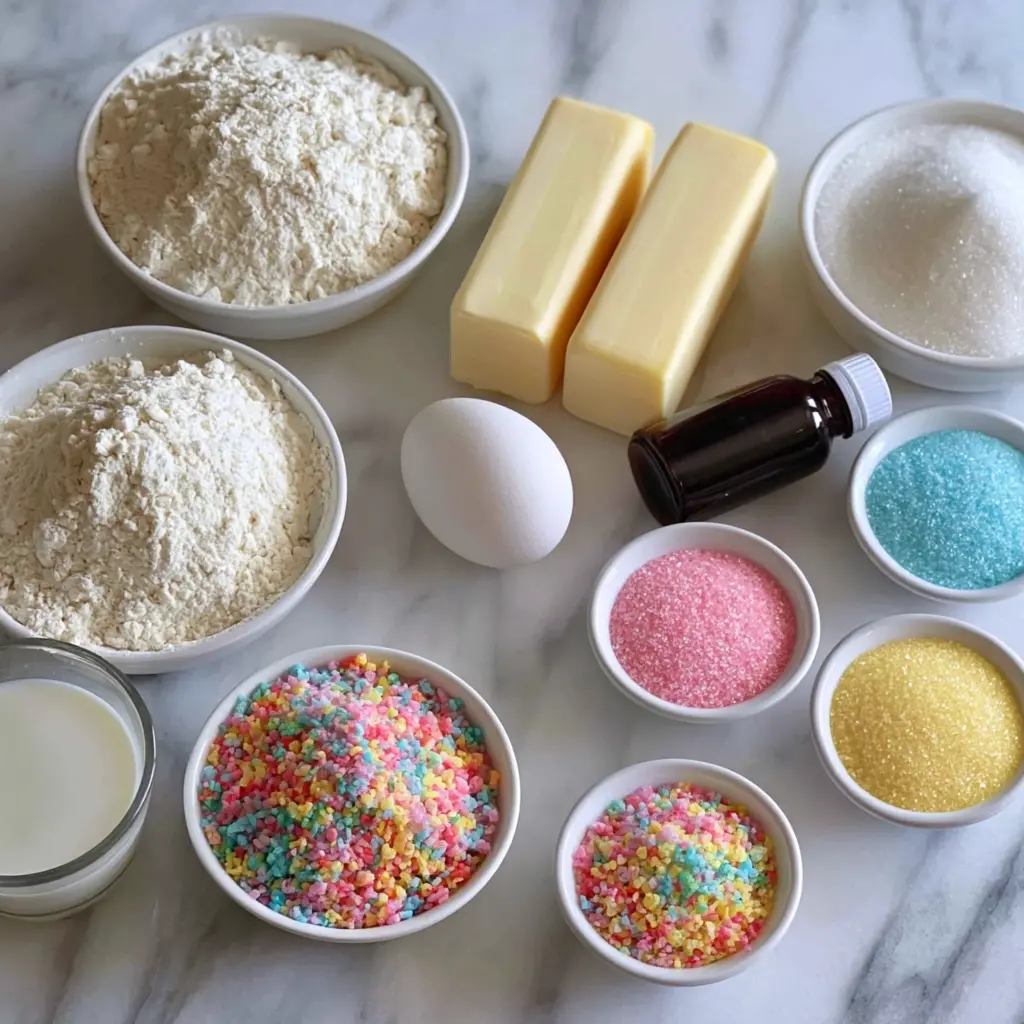 easy sugar cookies - main ingredients