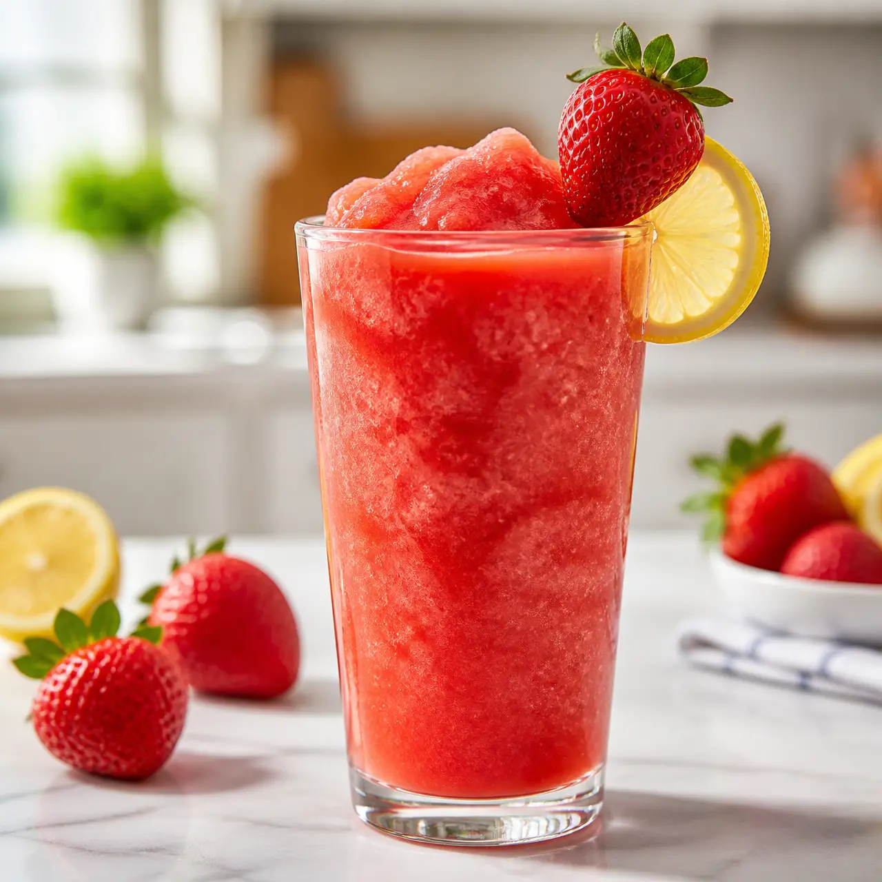 frozen strawberry lemonade - final presentation