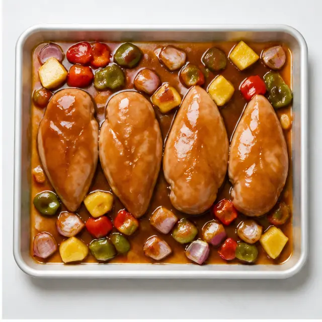 Step 2: Toss the chicken and vegetables in the sauce