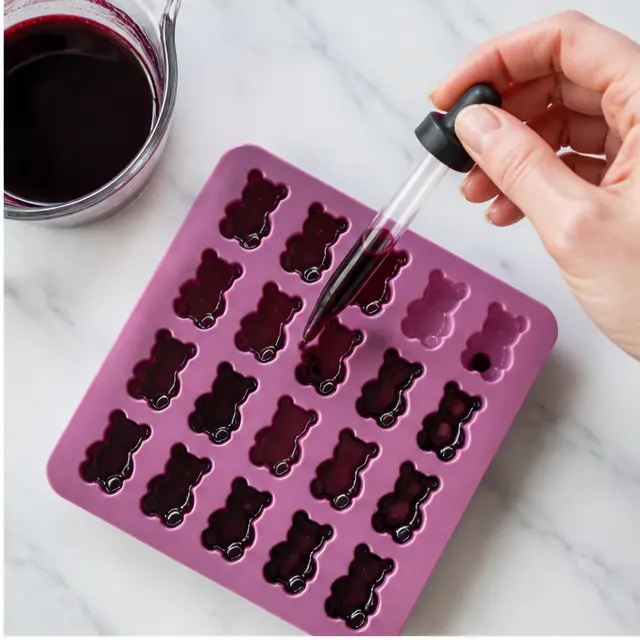 Step 2: Fill silicone molds with dropper