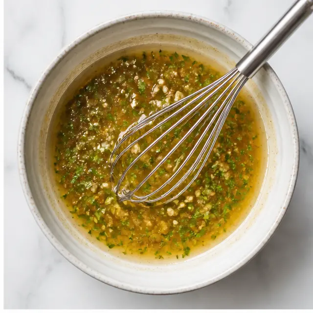 Step 2: Whisk the honey Dijon garlic glaze in a small bowl