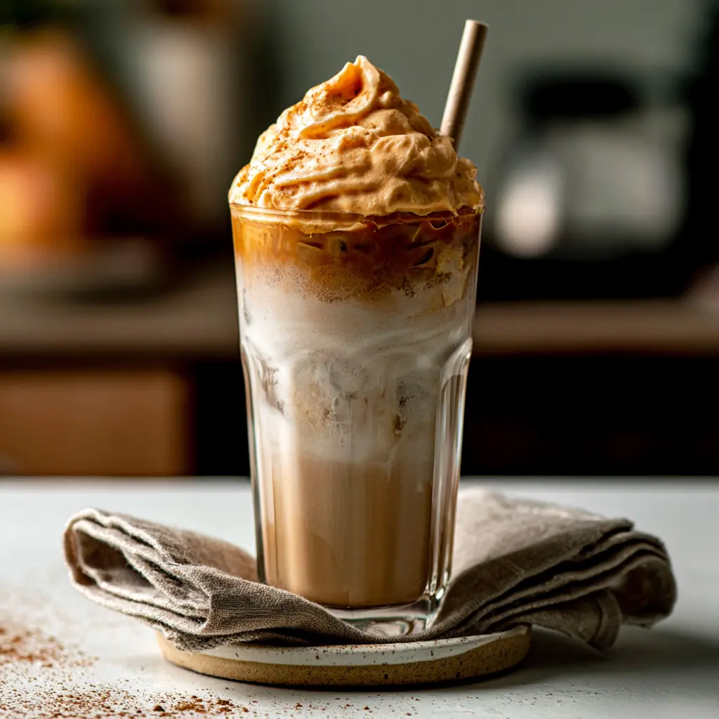 iced pumpkin chai latte - final presentation