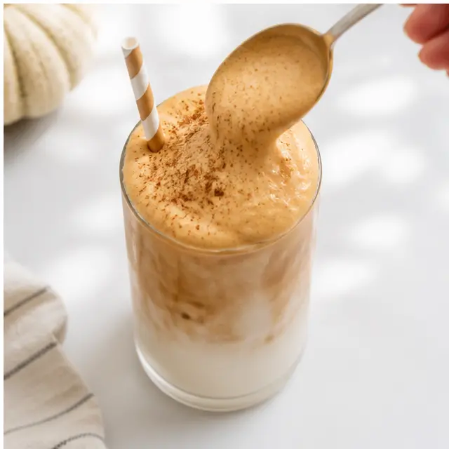 Step 4: Top with pumpkin cream and dust with pumpkin pie spice