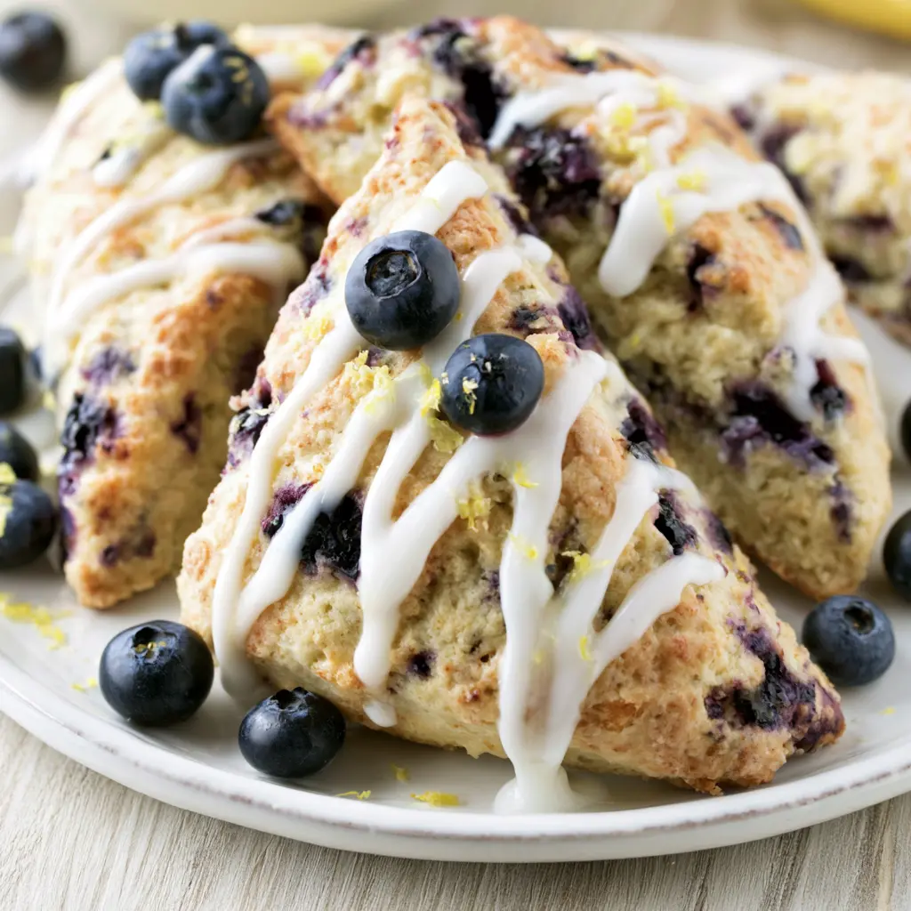lemon blueberry scones - final presentation
