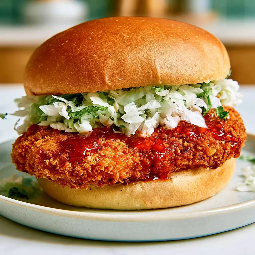 nashville hot chicken sandwich - final presentation